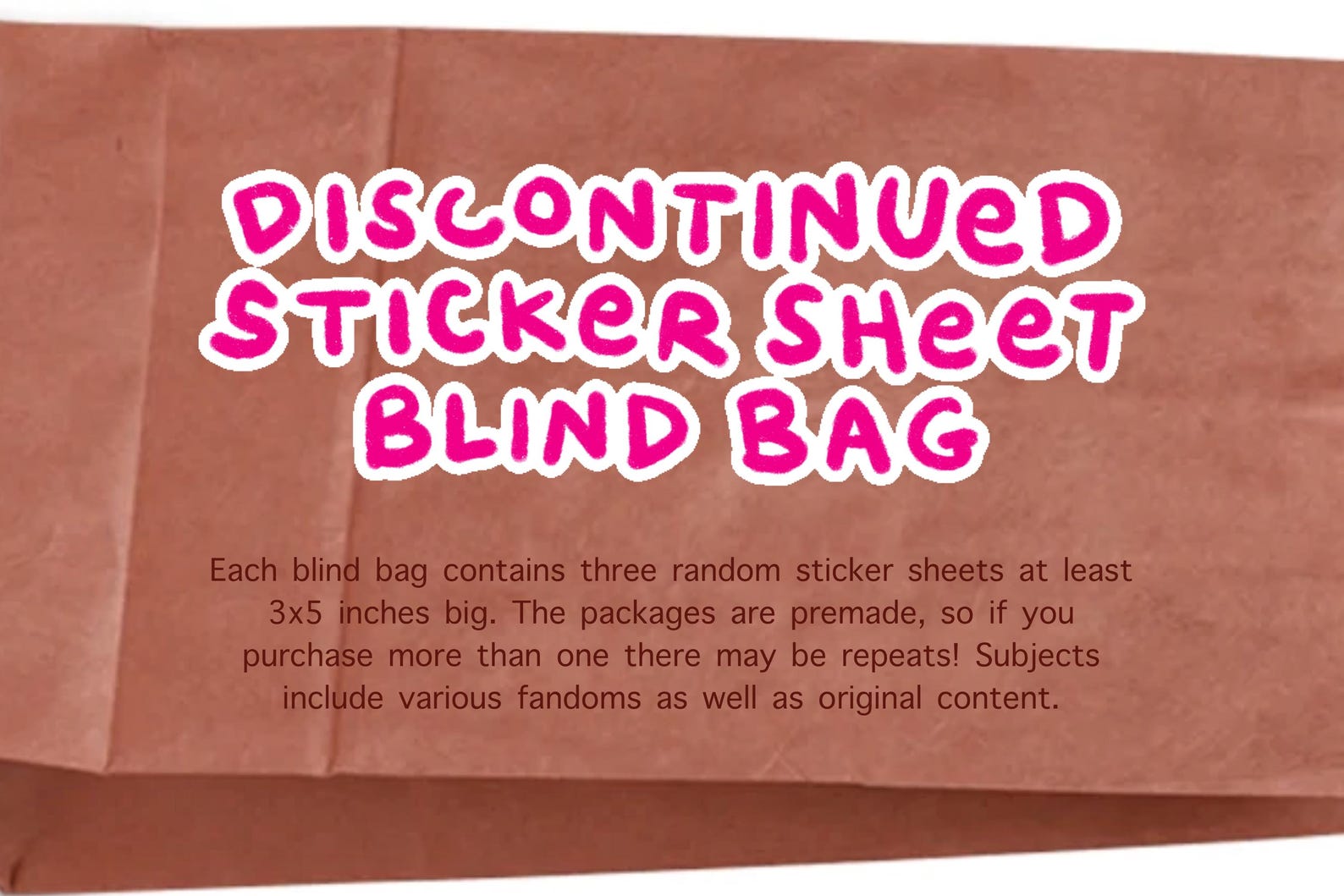 Discontinued Sticker Sheet Blind Bags - Etsy