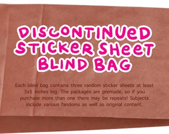 Discontinued Sticker Sheet Blind Bags