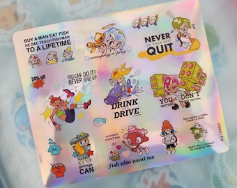 Splat2n-Inspired OC Sticker Sheet | Holographic | 5x6