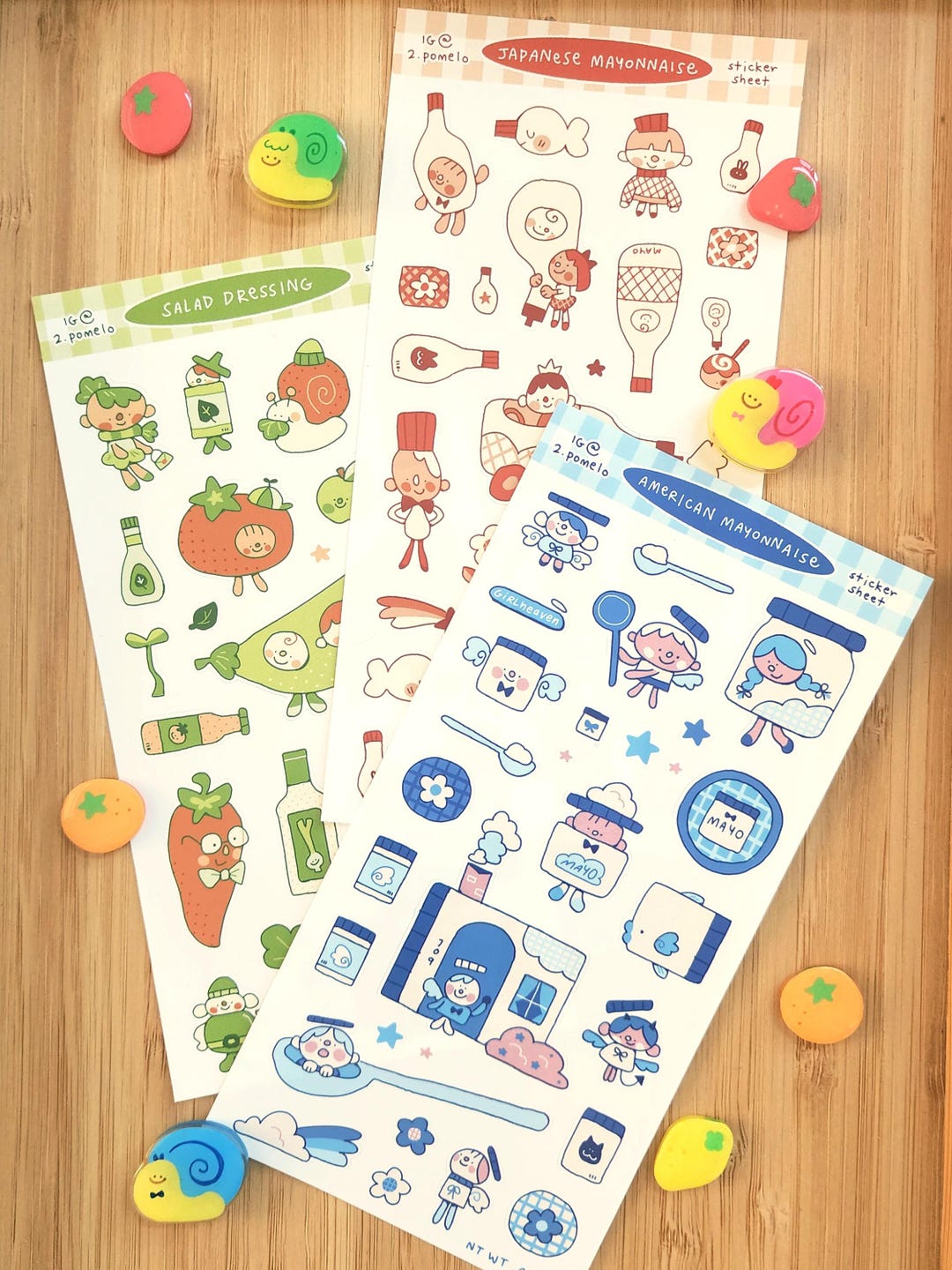 Condiment Sticker Sheets for Journaling | 3x6 Inches | Semi-waterproof ...
