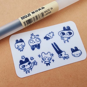 Mini Digital Eggbuddy Filler Stickers | Waterproof Matte or Holographic NOT WATERPROOF | Blurry Style
