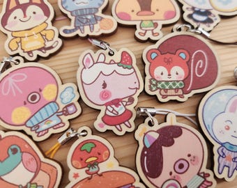 ACNH Inspired Wood Phone Strap Charms | 1.75 inches