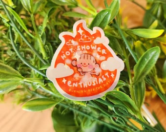 Hot Shower Enthusiast | Holographic Sticker | 2 inches