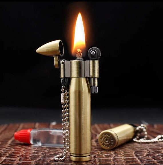 GIFTS FOR MEN Gold Peaky Blinders Trench Metal Bullet Cigar Cigarette  Lighter Gadget Lighters Unique Rare Gift For Husband, Dad Hunting