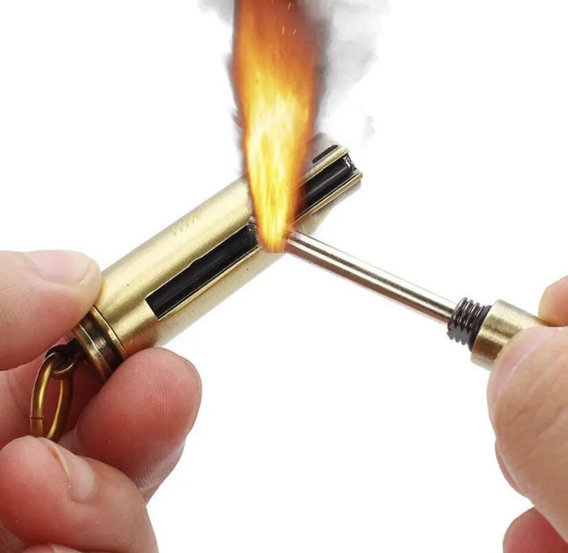 Permanent Match Lighter Metal Infinity Gadget Reusable Keyring