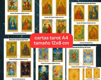 Printable Tarot Cards – 22 Major Arcana in PDF and JPG – A4 Size With ...