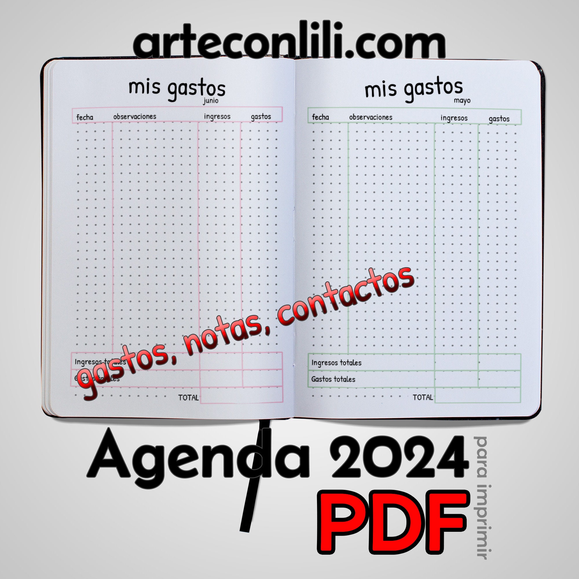 2024 Daily Agenda to Print. PDF File Page per Day With 