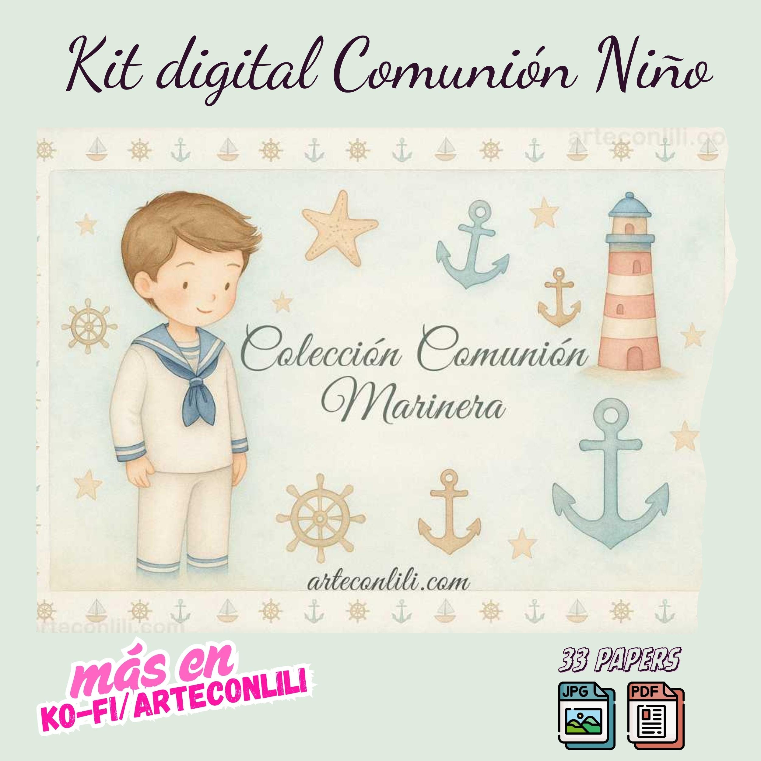 Fiesta comunión nautica - Etsy México, image size:2500x2500