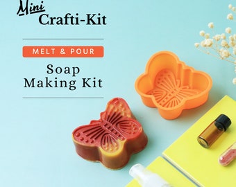 Melt & Pour Butterfly Soap Making Do it Yourself Kit - DIY craft learning kits - step by step instructions provided - suitable for all ages!