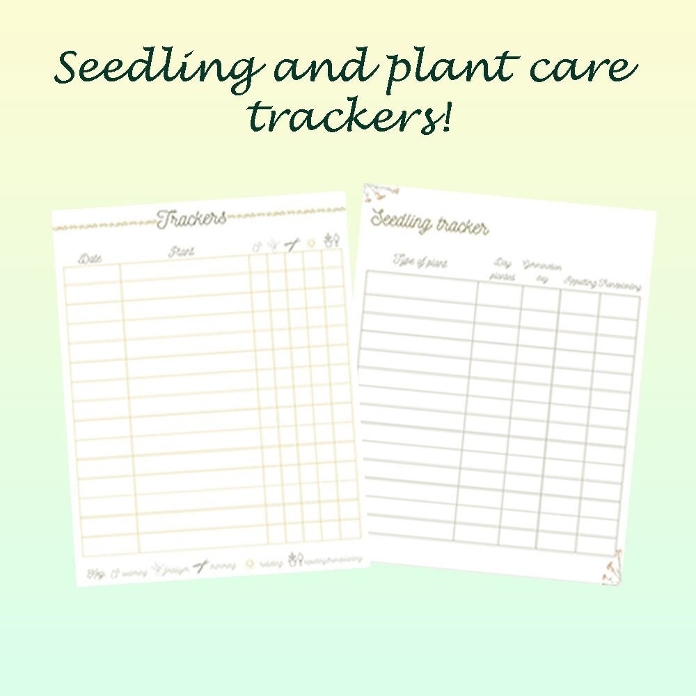 Printable Seedling and Plant Care Trackers - Etsy