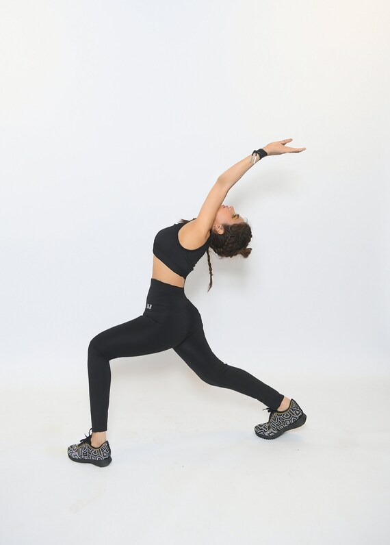 Women High Waist Yoga Pants Anti-cellulite Scrunch Butt Bum Lift Leggings  Top Tees Outfit Running Sports Gym Suit Black 