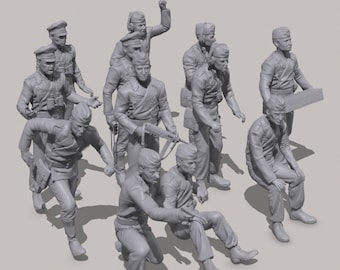 第二次世界大戦、ドイツ野戦憲兵隊将校2名 レジンフィギュア 1/48、1