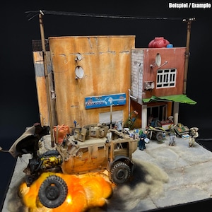 Iraq residential house with shop & workshop 1:35 - Laser Cut wooden kit for diorama / model making to build yourself