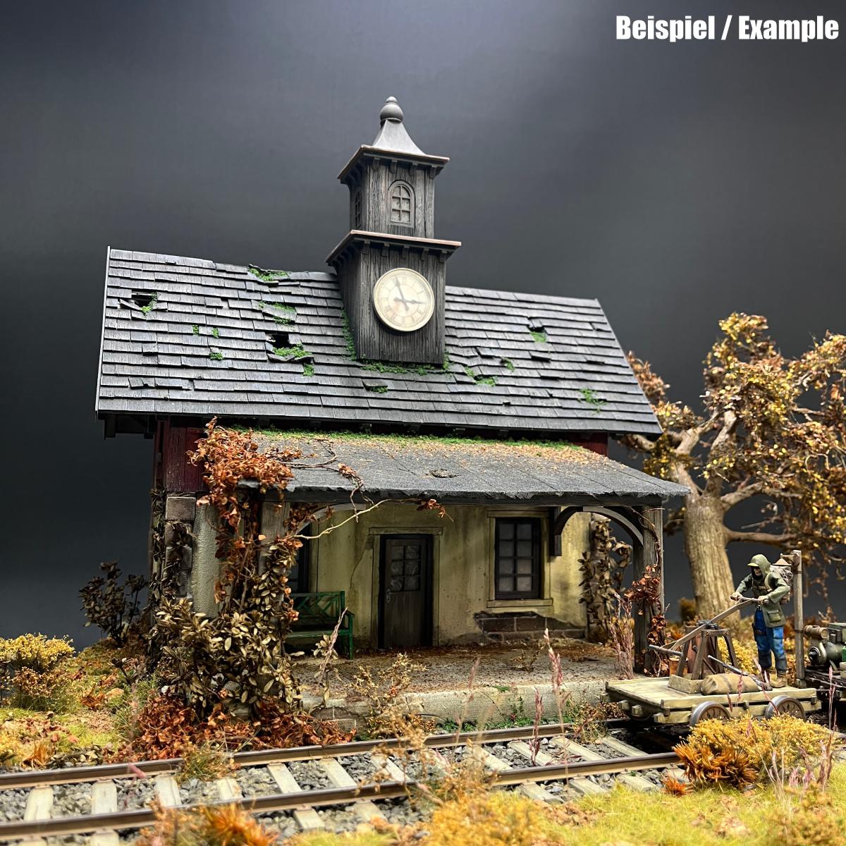 Old Train Station in 1:35 Scale - Laser-cut Wooden Building Kit for ...