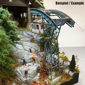 Steel mast for cable car 1:35 kit - Laser cut wooden kit for diorama / model making to build yourself - building, house in miniature