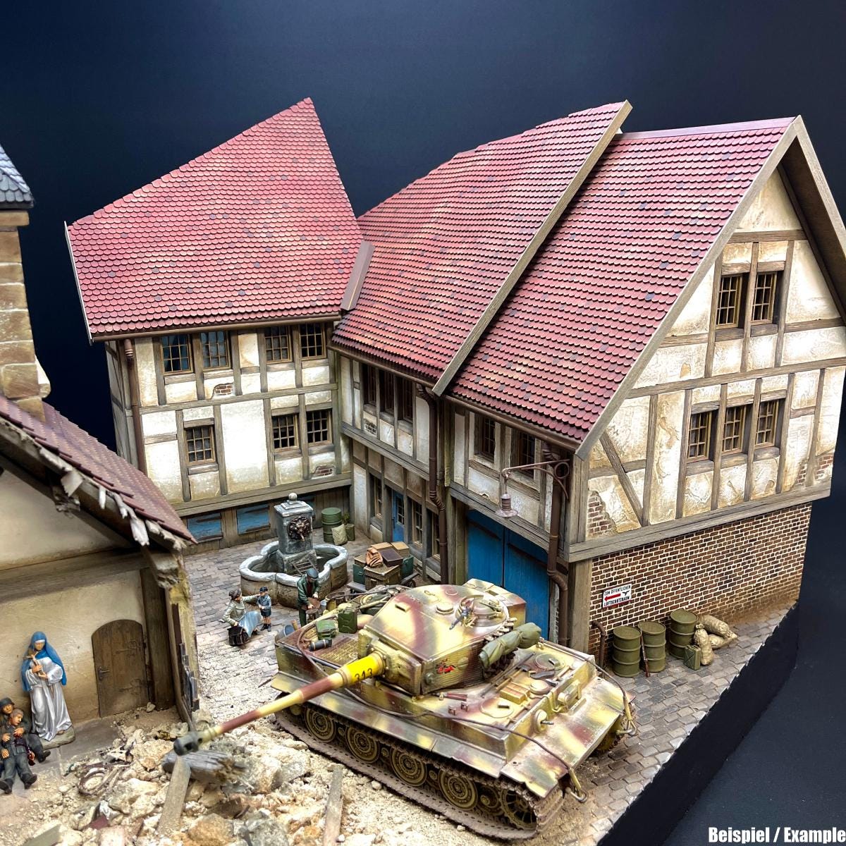 第二次世界大戦の農家 1:35スケール - ジオラマ/模型製作用レーザー