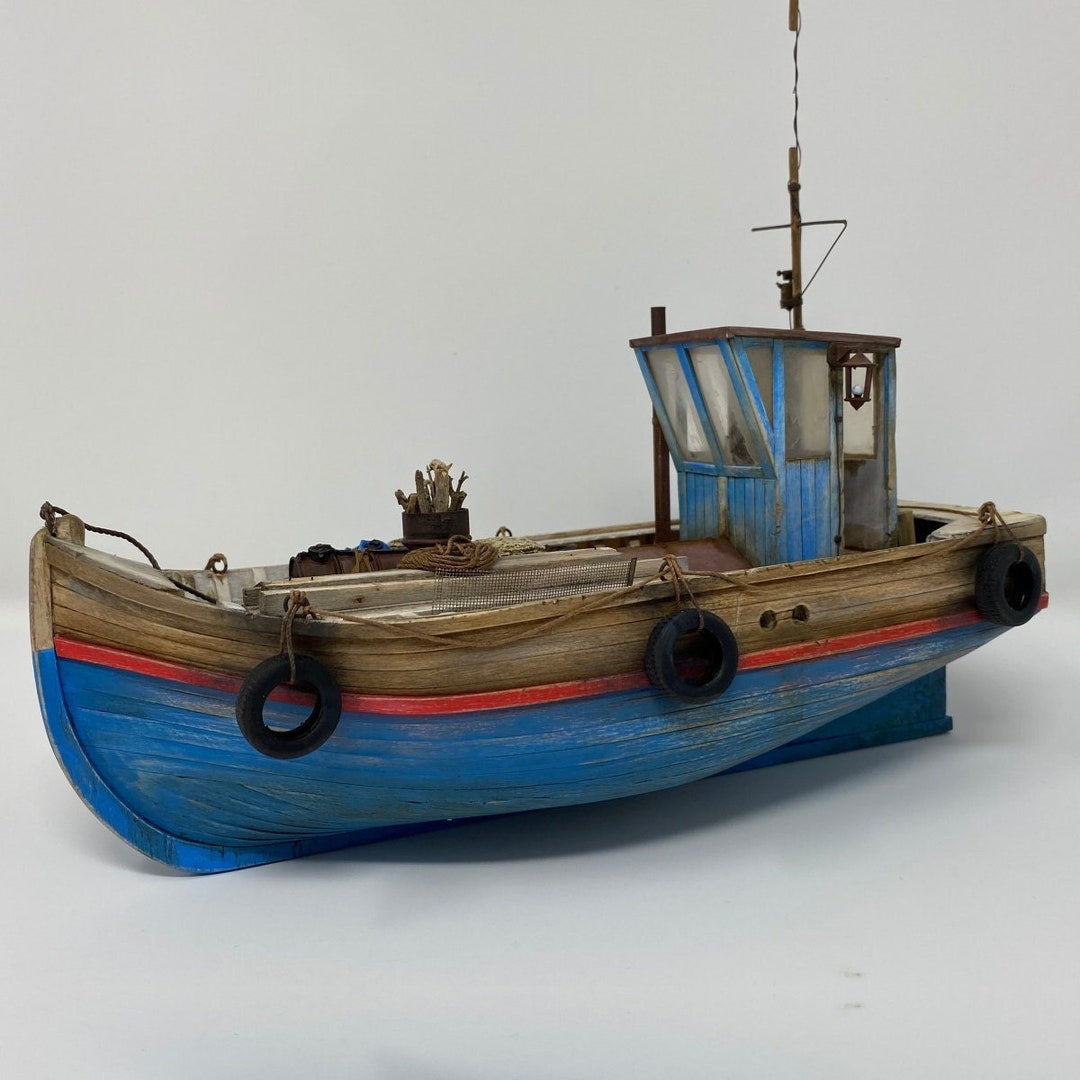 1:35 Scale Wooden Fishing Boat Laser Cut Kit to Build Yourself Model  Building and Diorama Kit With 3D Printed Parts 