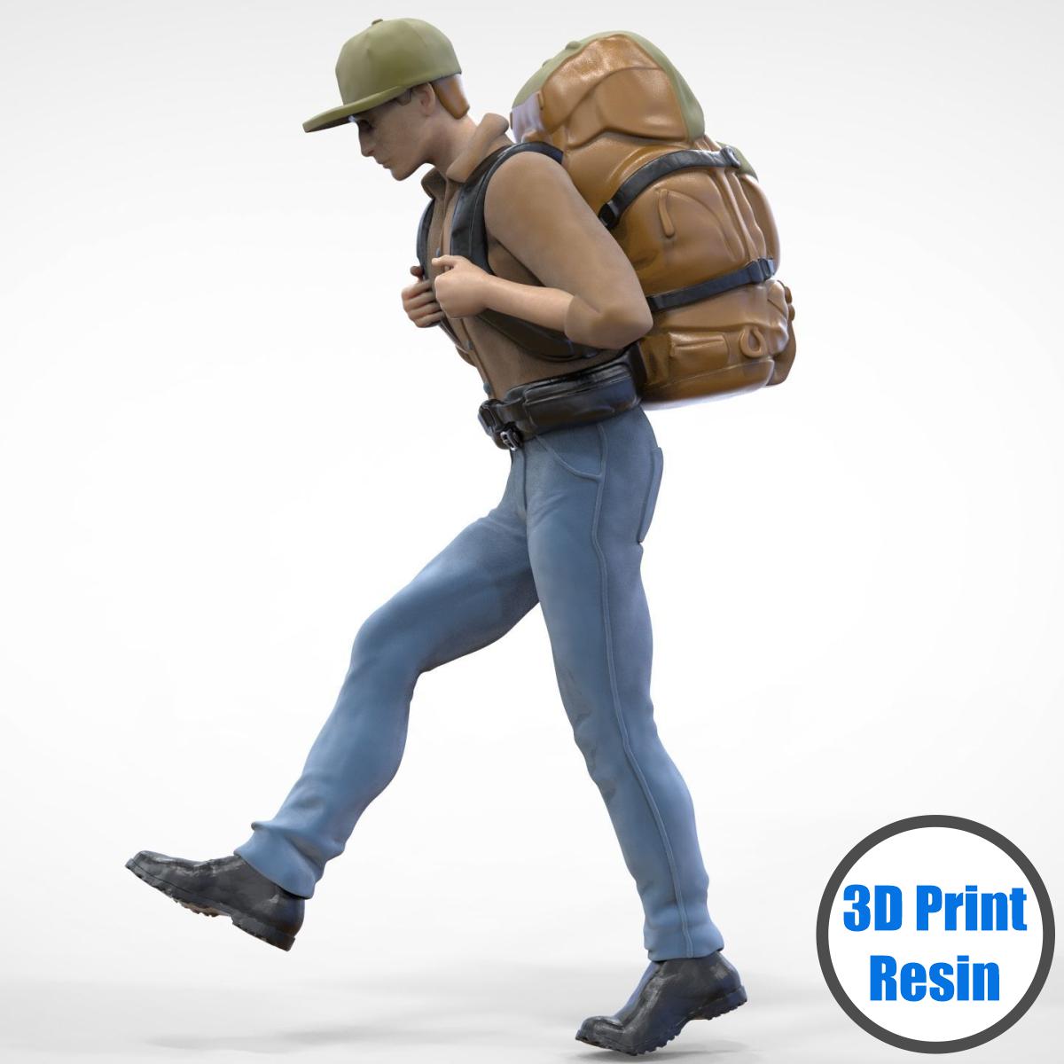 Preiser HO 登山家 山岳ジオラマ用 4点セット 未開封 ハイカー/登山家 - 樹脂フィギュアセット - 5体 - 1:24、32、35、48