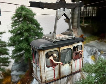Gondola for cable car 1:35 kit - Laser cut wooden kit for diorama / model making to build yourself - building, house in miniature