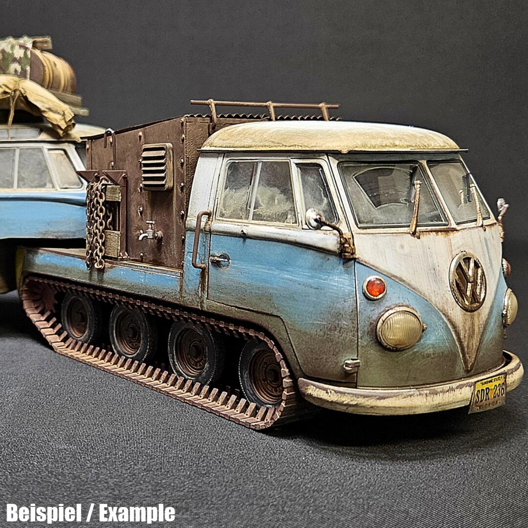 T1 Conversion Kit for Volkswagen on Tracks / Tracked Bulli in 1:24