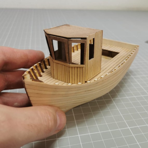 Fishing Boat 1:35 Made of Wood to Build Yourself Laser Cut Model Kit for  Diorama High-quality Miniature for Handicrafts -  Denmark