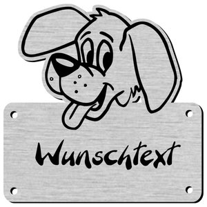 Dog house sign with desired text and motif, dog sign with engraving for dog house, personalized name tag as a gift idea