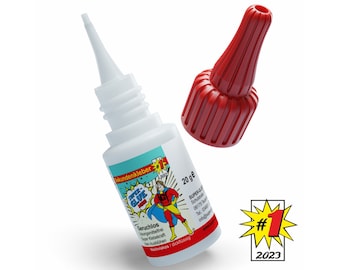 Superglue 20g highly viscous / viscous - solvent-free & odorless for model making, railways, miniatures, hobbies, handicrafts