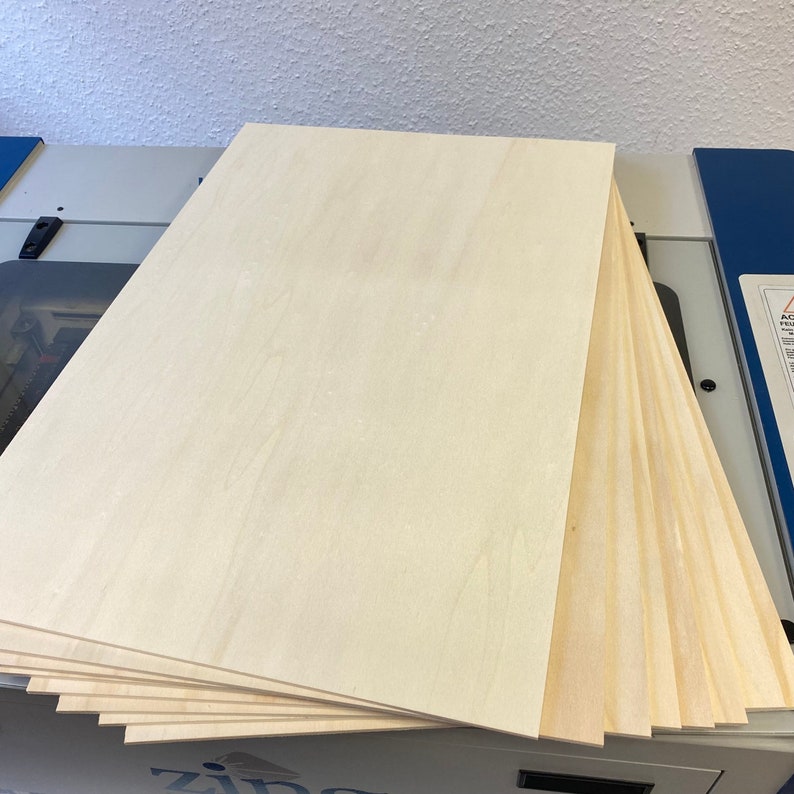 Poplar Wood Plywood Sheet 4mm 600x300mm 3 Pieces for Laser Cut CNC