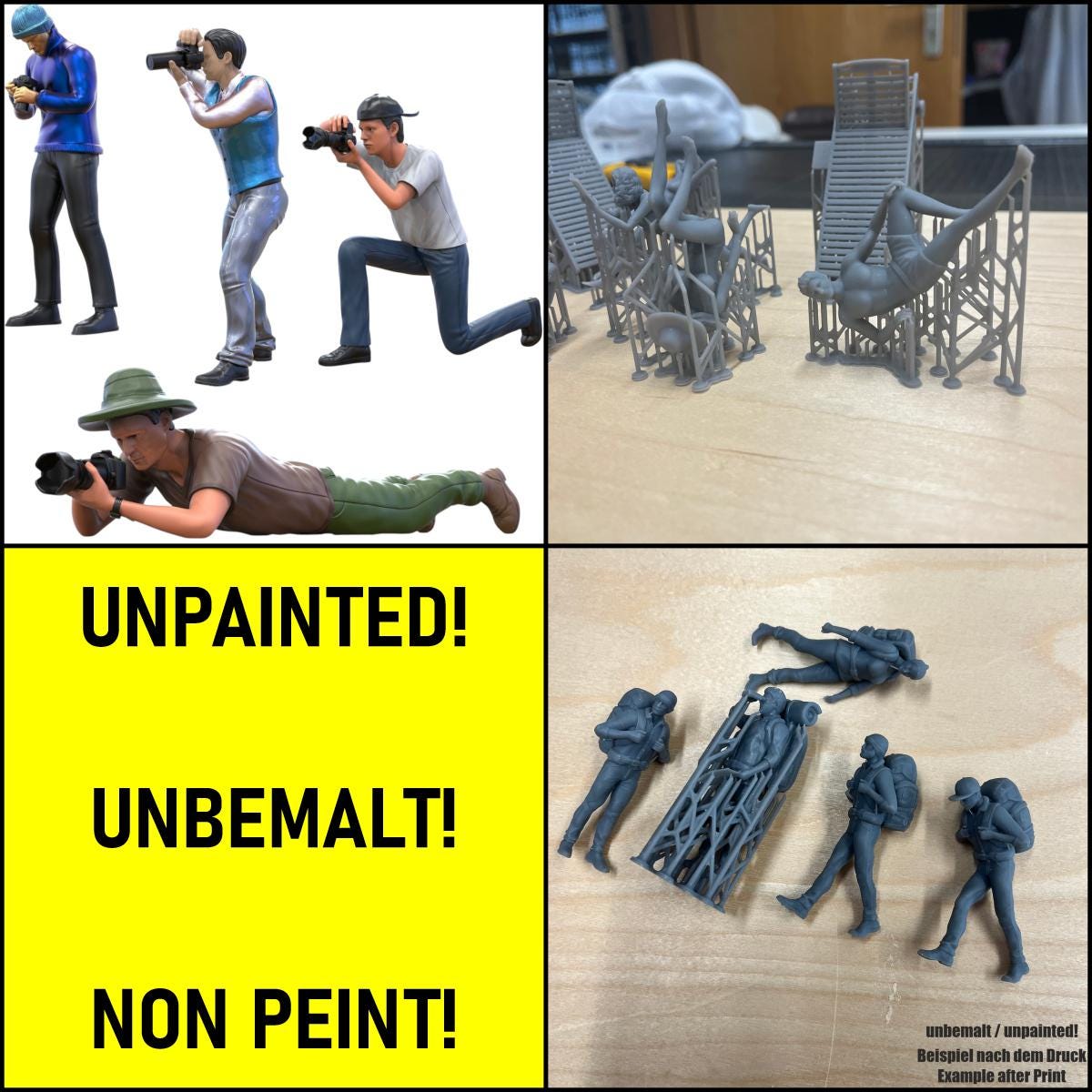 Photographers / Men With Camera - Resin Figure Set - 4 Pieces - 1