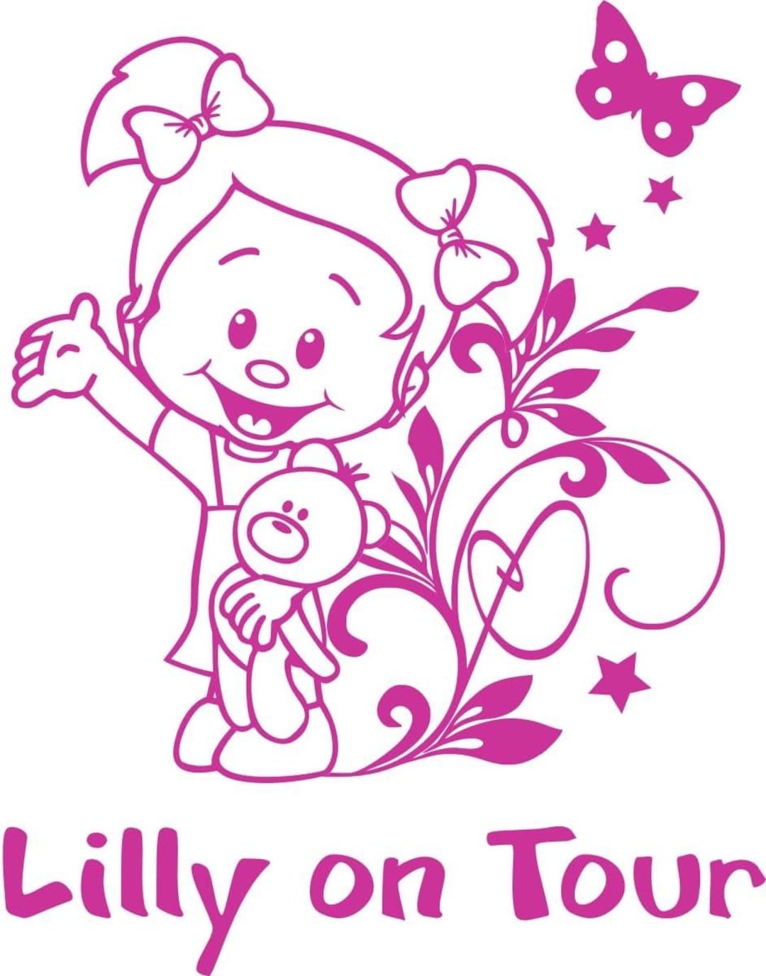 Personalized Baby on Board Car Sticker With Custom Text - Baby Car ...