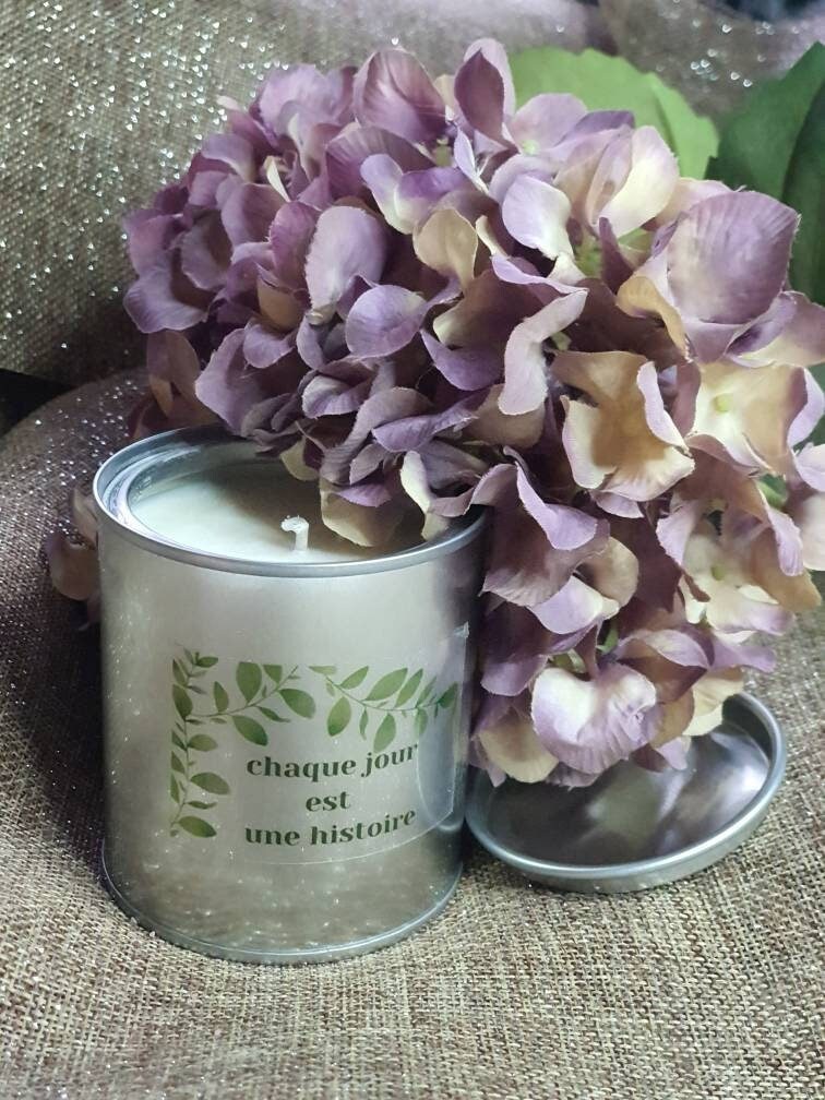 Bougie Personnalisée et Parfumée 260Gr Imitation Petit Pot de Peinture Cadeau Unique Anniversaire