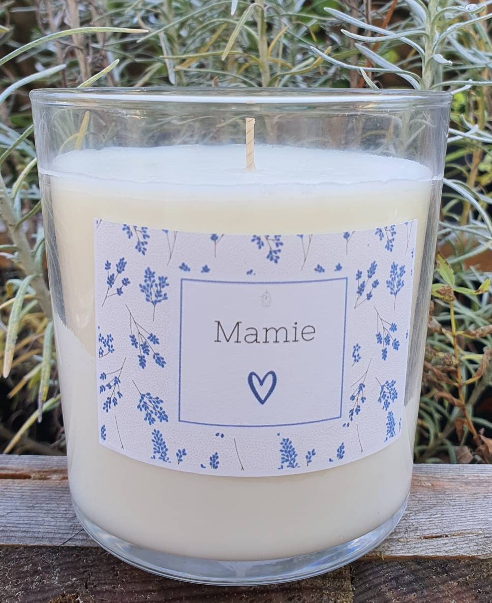 Bougie Personnalisée 260Gr Message d'amour Pour Mamie