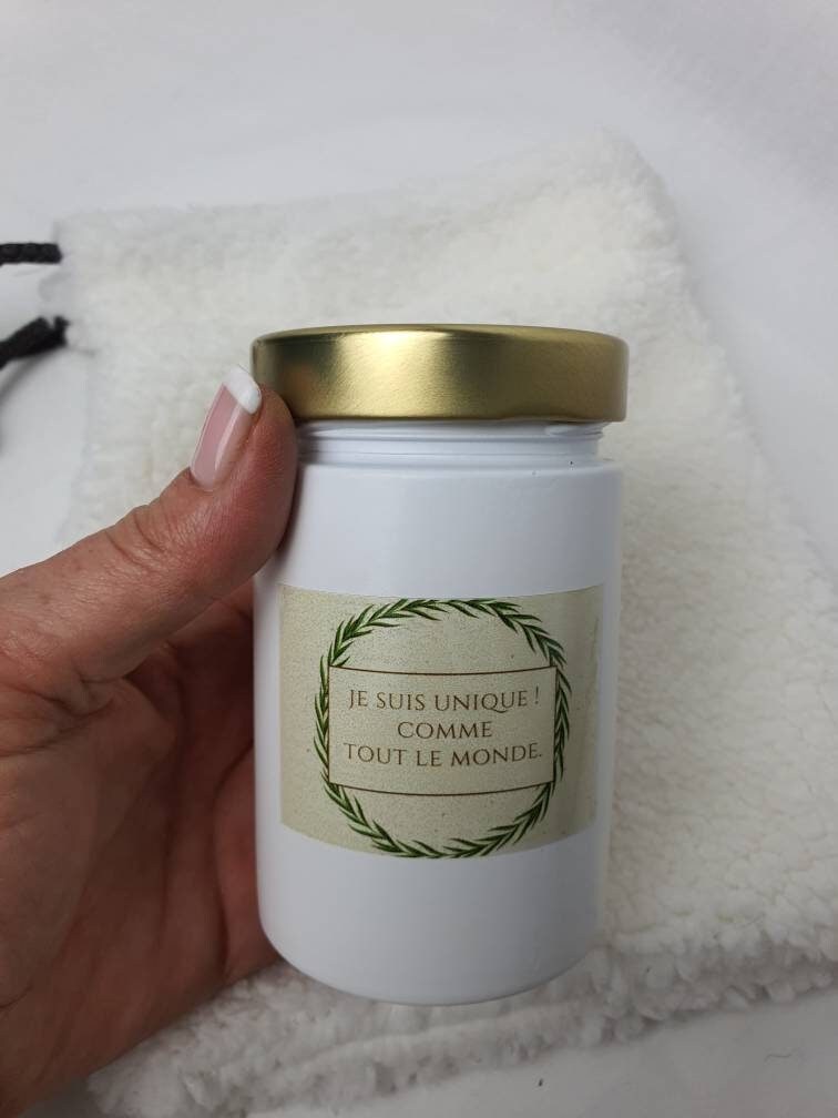 Bougie Personnalisée Parfumée 260Gr Je Suis Unique Bougie Cadeau