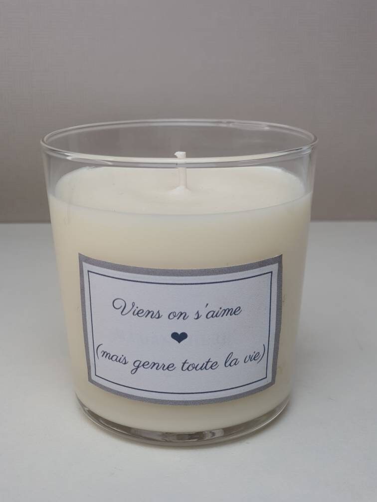Bougies Personnalisée 260Gr Viens On S'aime...