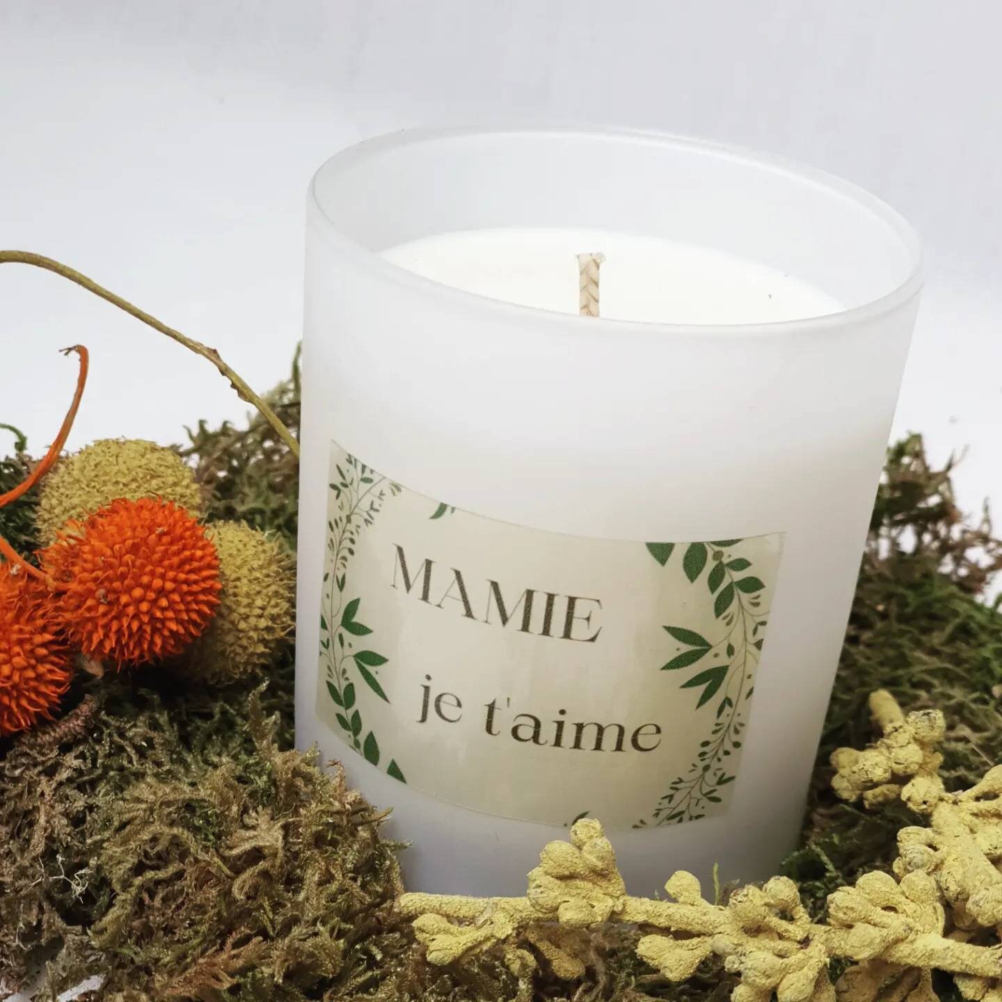 Bougie Personnalisée 260Gr. Gardez L'étiquette Écrivez Votre Texte