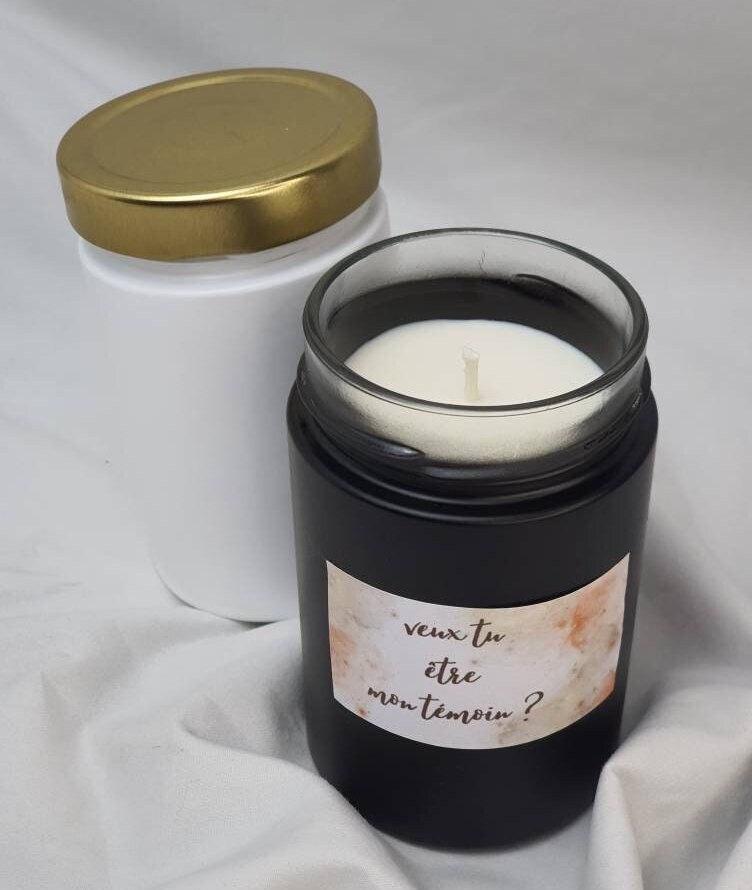 Bougie Personnalisable 260G avec Votre Texte en Gardant L'étiquette