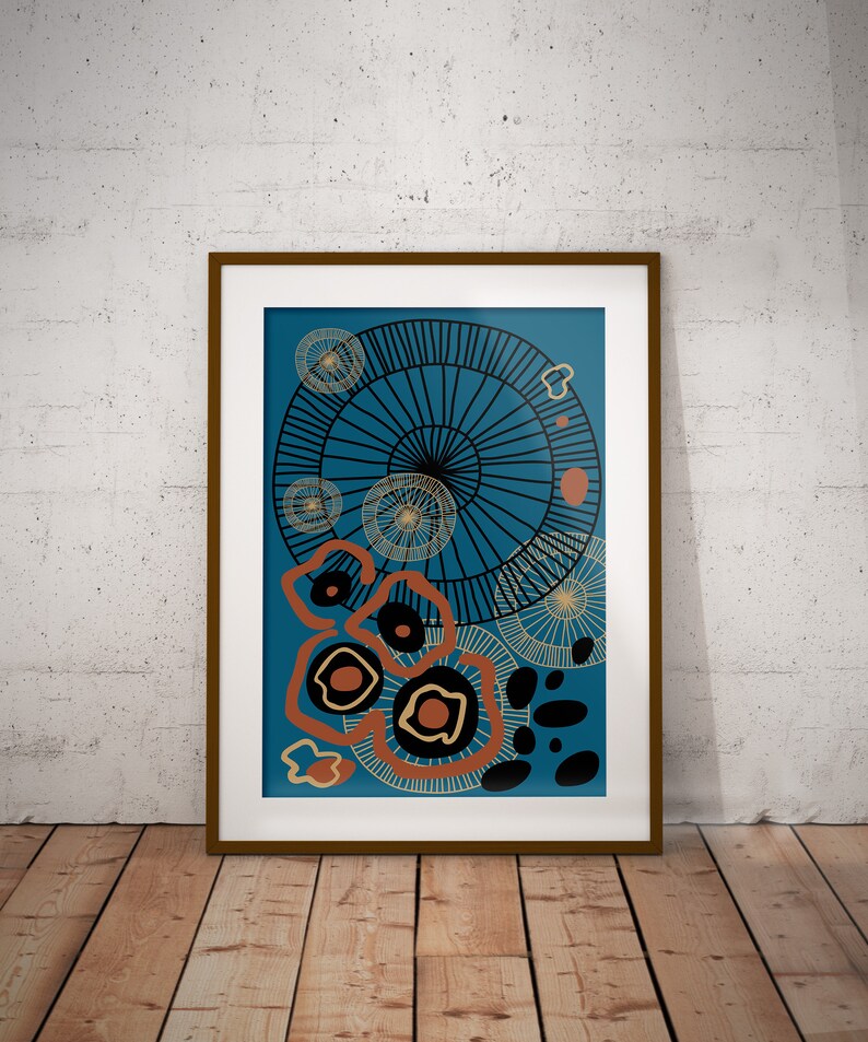 Abstract Ethnic Wall Art Set of 3 Boho Wall Art Black Etsy