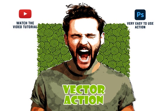 Photoshop Vector Action Photoshop Cartoon Action Convert - Etsy Photoshop Vector Action Photoshop Cartoon Action Convert - Etsy