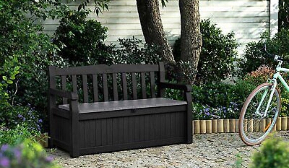 Plastic Garden Storage Bench Box Waterproof Seating Outdoors Etsy UK