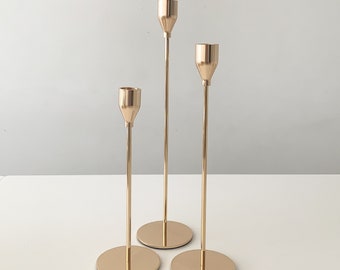 Golden Trio Candle Holder Set