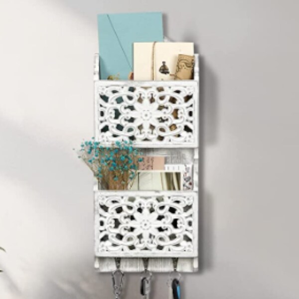 Farmhouse Mail Wall Organizer Etsy