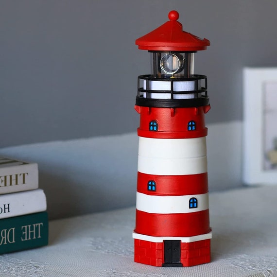 Lighthouse With Rotating Beacon LED Lights Decorative for - Etsy