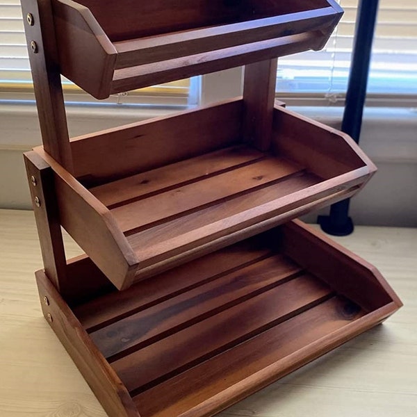 Wood Snack Stand Etsy