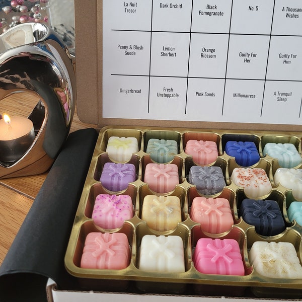 24 Wax Melts Selection Gift Box - Eid Al Fitr gift - Birthday Gift - Bridesmaid gift  - Wax Melt perfume dupes