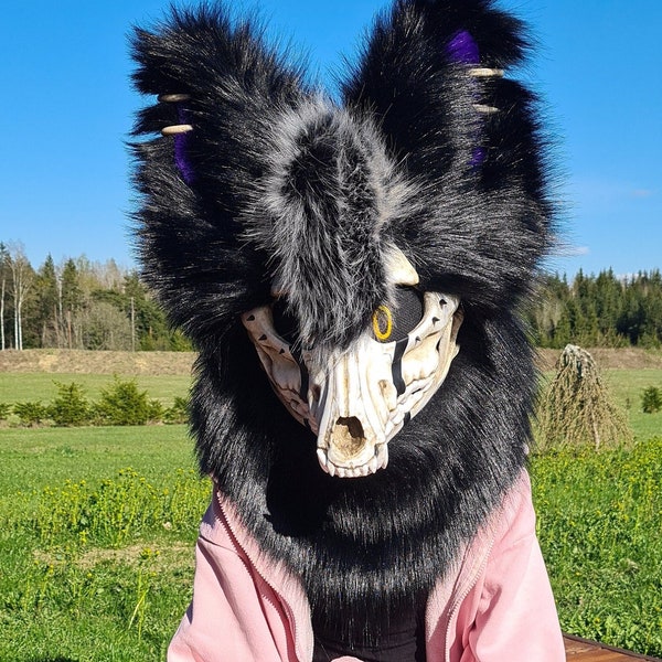 Premade fursuit skulldog head