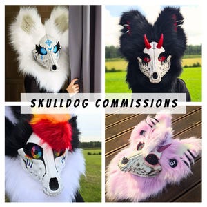 Custom Fursuit Skulldog Head – Made to Order from Your Reference Sheet (Please Contact Me Before Ordering)