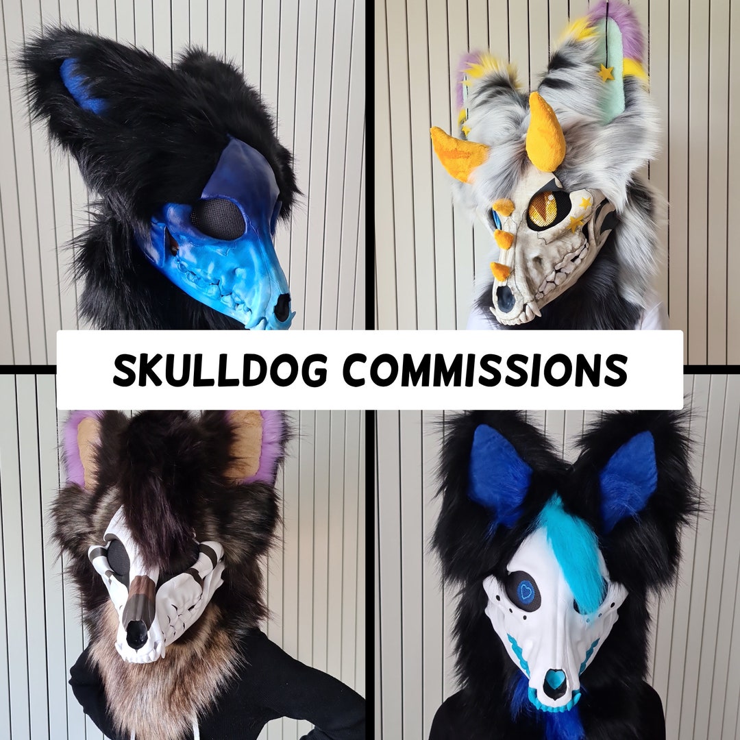 OPEN. Custom Order Fursuit Skulldog Head Read the DESCRIPTION - Etsy