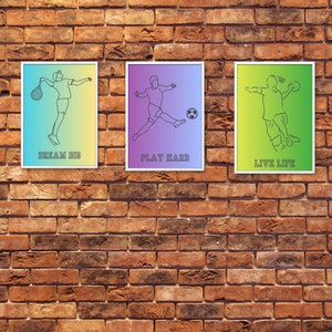 Digital athletic sport motivation digital print