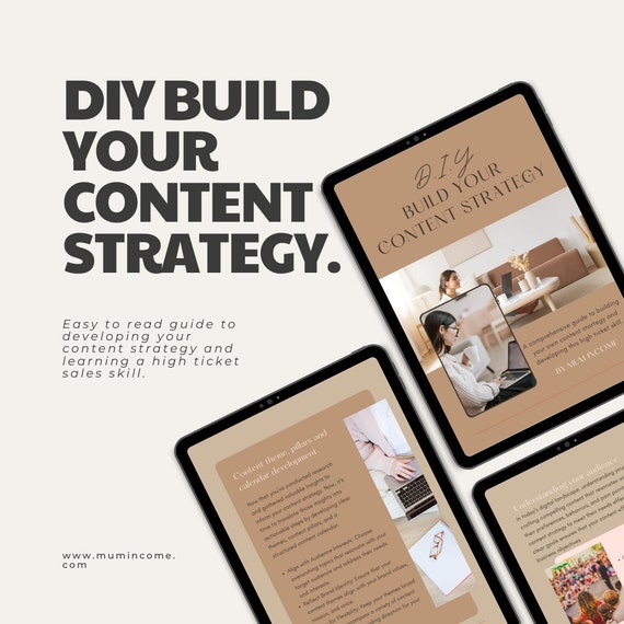 DIY Build your Content Strategy guide for social media with PLR