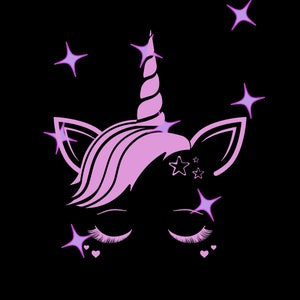 Unicorn face svg Girl Valentines Day Svg, Valentines Day Unicorn Face Svg, Baby Girl Shirt Svg, Unicorn with Hearts Svg File for Cricut & Si